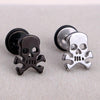 Punk Rock Skull Stainless Steel Stud Earrings
