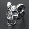 Stainless Steel Skull Vampire Goat Ring