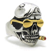 Stainless Steel Cool Skull Shade Smoke Ring