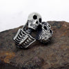 Vintage Double Skull Stainless Steel Ring