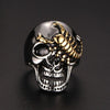 Stainless Steel Crawling Scorpion Skull Ring