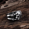 Skull Head Stainless Steel Claw Ring