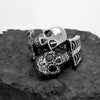 Vintage Double Skull Stainless Steel Ring
