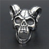 Stainless Steel Skull Vampire Goat Ring