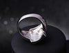 Stainless Steel Black Frame Skull Ring