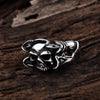 Skull Head Stainless Steel Claw Ring