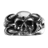 Skull Head Stainless Steel Claw Ring