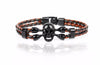 Knighthood Skull Charm Leather Bracelet