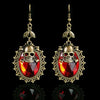 Natural Stone Crystal Skull Head Earrings