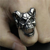 Stainless Steel Skull Vampire Goat Ring