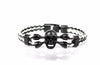 Knighthood Skull Charm Leather Bracelet