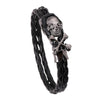 Vintage Braided Steampunk Skull Bracelet