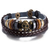 Steampunk Skull Braided Strap Bracelet
