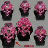 Skull Gift Gift For Army Personalized Pink Skull All Forces Unisex Size Hoodie LN