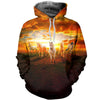 3D Sunrise Horses Printed Hoodie, T-Shirt, Long-Sleeve Sweater 001 - designfullprint