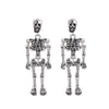 Antique Skeleton Skull Stud Earrings