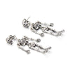 Antique Skeleton Skull Stud Earrings