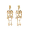 Antique Skeleton Skull Stud Earrings