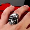 Skull Head Biker Punk Ring