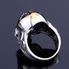 Titanium Steel Skull Cross Metal Ring