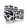 Crown Silver Plated Skull Ring