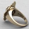 Charming Ancient Gold Plated Skull Ring