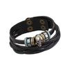 Retro Skull Braided Charm Wrap Bracelet