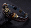 Steampunk Skull Braided Strap Bracelet