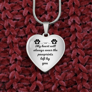 Cat footprint necklace