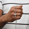 Wolf to my son engraved necklace stainless steel cross HG