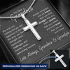 Khắc- To My Grandson Gift from Grandma and Grandpa necklace shineon