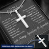 Khắc- To My Grandson Gift from Grandma and Grandpa necklace shineon