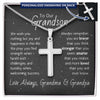 Khắc- To My Grandson Gift from Grandma and Grandpa necklace shineon