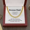 Bonus Dad Gift Link Chain Necklace, Gift for Stepdad, Stepfather, Stepped Up Dad, Father's Day, From Step Daughter Son, Birthday