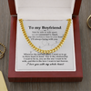 Cuban Link Chain Necklace For Boyfriend, Boyfriend Long Distance Gift From Girlfriend, I'll Always Being with you