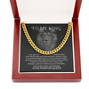 Men Adult Silver Chain Necklace, To My King You Are My Everything Chain Necklace Gift For Husband