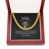 Men Adult Silver Necklace, To My Son Stand Tall From Mom Chain Necklace Gift For Son