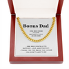 Bonus Dad Gift Link Chain Necklace, Gift for Stepdad, Stepfather, Stepped Up Dad, Father's Day, From Step Daughter Son, Birthday