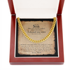 To My Son From Dad Necklace, Christmas Gift For Son, Cuban Link Chain, Son Christmas Present, Message For Son From Mom