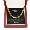 Brother of the Bride Cuban Link Chain, Bride to Brother Gifts, Gifts for Brother of the Bride