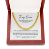 To my Groom Cuban Chain Necklace