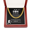 Baseball Gift For Son, Cuban Link Chain Gift for Baseball Son, To Son From Dad or Mom Baseball Gift With Love Message
