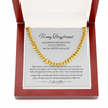 Gift for Boyfriend, Cuban Chain Necklace for Boyfriend from Girlfriend, Meaningful Anniversary Gift for Boyfriend