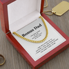 Bonus Dad Gift Link Chain Necklace, Gift for Stepdad, Stepfather, Stepped Up Dad, Father's Day, From Step Daughter Son, Birthday