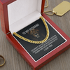 Cuban Chain Link Necklace With Message Card, Valentine Gift For Husband, Anniversary Gift for Husband, Gift From Wife, Mens Necklace