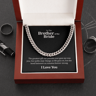 Brother of the Bride Cuban Link Chain, Bride to Brother Gifts, Gifts for Brother of the Bride