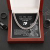 To My Son from Dad Necklace, Adult Silver Men Chain Necklace, Son Christmas Present, Message for Son