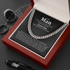 To My Man Silver Adult Chain Necklace, Husband Necklace from Wife, Necklace for Boyfriend, Men Necklace Anniversary gifts Jewelry To My Man Necklace For Husband Boyfriend gift for him Birth Month Cuban Link Chain Necklace