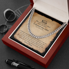 To My Son From Dad Necklace, Christmas Gift For Son, Cuban Link Chain, Son Christmas Present, Message For Son From Mom