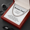 Bonus Dad Gift Link Chain Necklace, Gift for Stepdad, Stepfather, Stepped Up Dad, Father's Day, From Step Daughter Son, Birthday